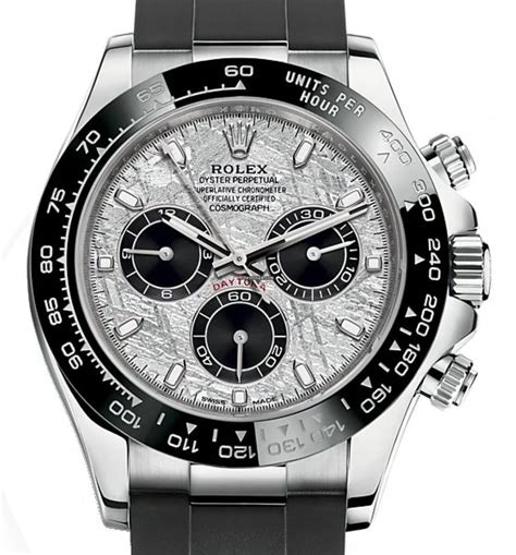 rolex daytona meteorite white gold